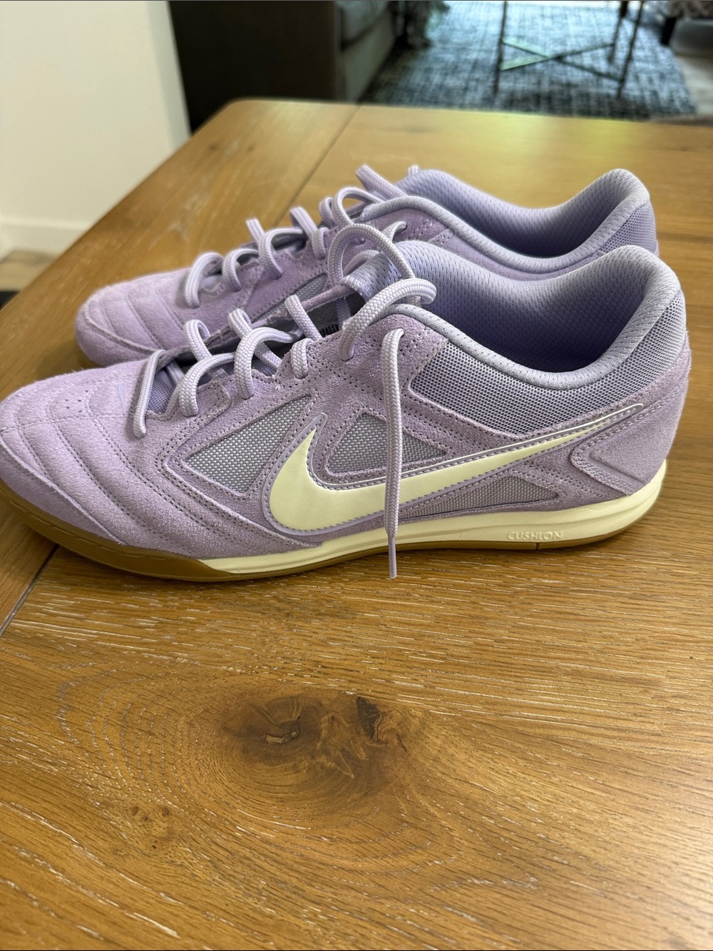 Nike Lilac Suede Low-Top Sneakers